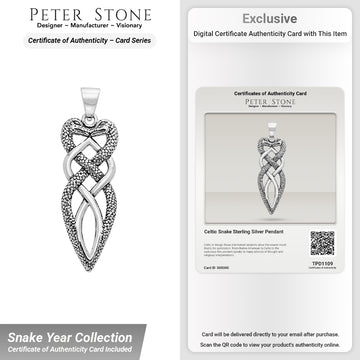 Celtic Snake Sterling Silver Pendant TPD1109